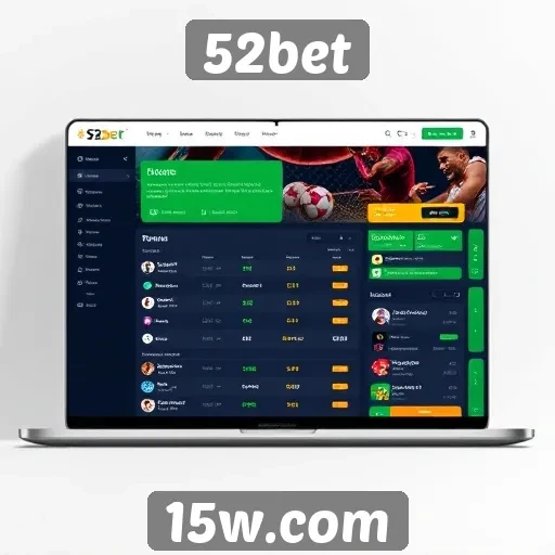 Análise da interface do usuário do site 52bet
